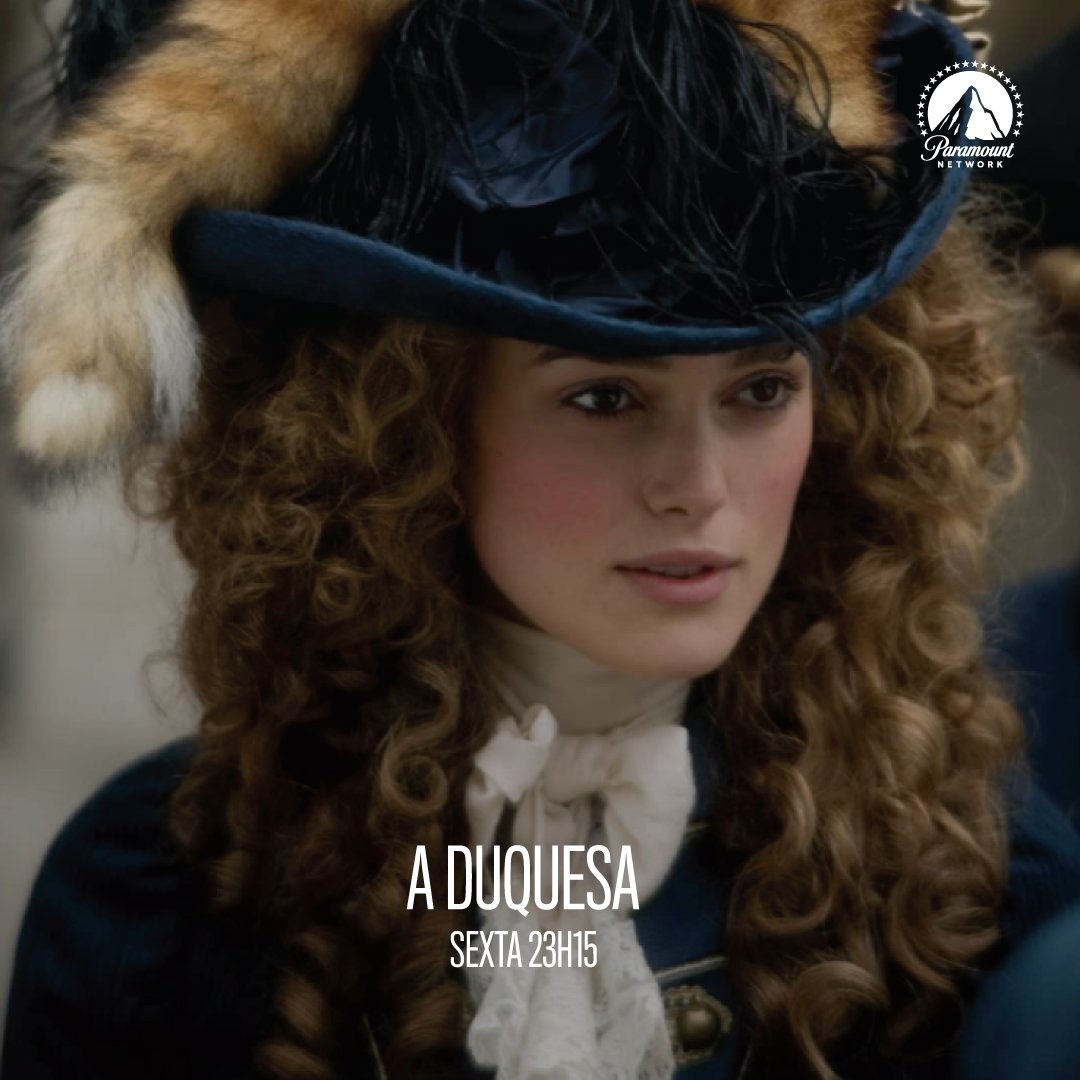 ParamountTvbr's tweet photo. Quem acompanha nosso perfil já viu o rostinho da #KeiraKnightley algumas vezes. Acontece que somos fãs do trabalho da atriz inglesa e hoje, para melhorar, é seu aniversário. Claro que vamos comemorar! Nesta SEXTA, às 23h15, assista #ADuquesa no #ParamountNetwork. https://t.co/sjUWXYkAse