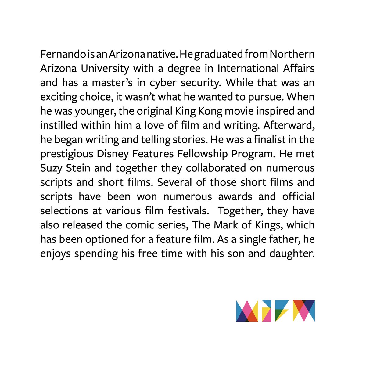This week we'll be introducing our finalists for the 10th Annual Short Screenplay Contest! Starting with Suzy Stein and Fernando Perez, writers of "Argie Berman."