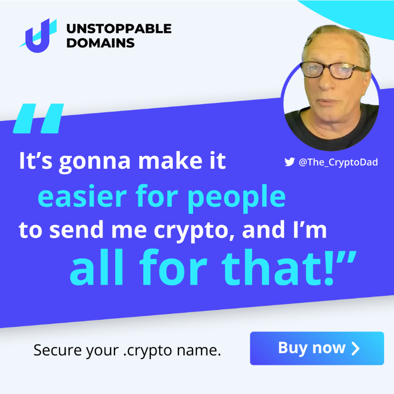 unstoppableweb's tweet photo. Blockchain is the future of information. Don't get left behind. 500K+ domains already registered. Register your domain today. Send Bitcoin, Ethereum and 70+ other cryptocurrencies all from one place. No more worrying about sending a transfer to the wrong address.