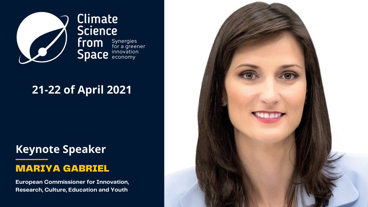 CSS_Conference's tweet image. Looking forward to the keynote speech of 🇪🇺Commissioner @GabrielMariya in the opening ceremony of the #conference 'Climate Science from Space: synergies for a greener innovation economy'!
Register today: climate-science-from-space.cdntv.eu/reg/ 
#ClimateScienceSpace