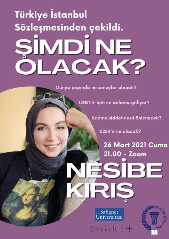 26 Mart Cuma günü saat 21.00'de Sabancı Münazara ve Cins+ kulüpleri olarak <a href="/nesibekiris/">nesibe kırış can</a>  ile Zoom'da buluşuyoruz.

Etkinlik herkesin katılımına açık, linkteki formdan kaydolabilirsiniz.

forms.gle/iVb7B53LxHdPm2…