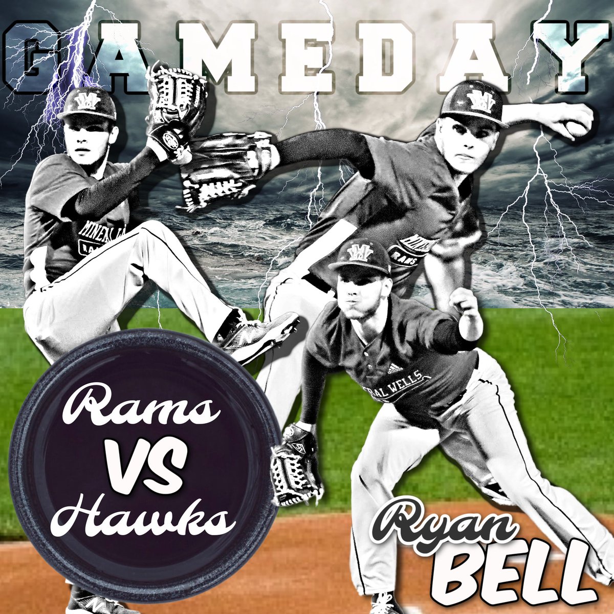 mwisdrams's tweet photo. Rams Baseball will travel to Iowa Park to face the Hawks in Game 2 of the district season on Friday, March 26th.  JV Game will be extended to 9 innings starting at 4:00 PM and varsity game will follow.  GO RAMS! https://t.co/gK077Ionlv