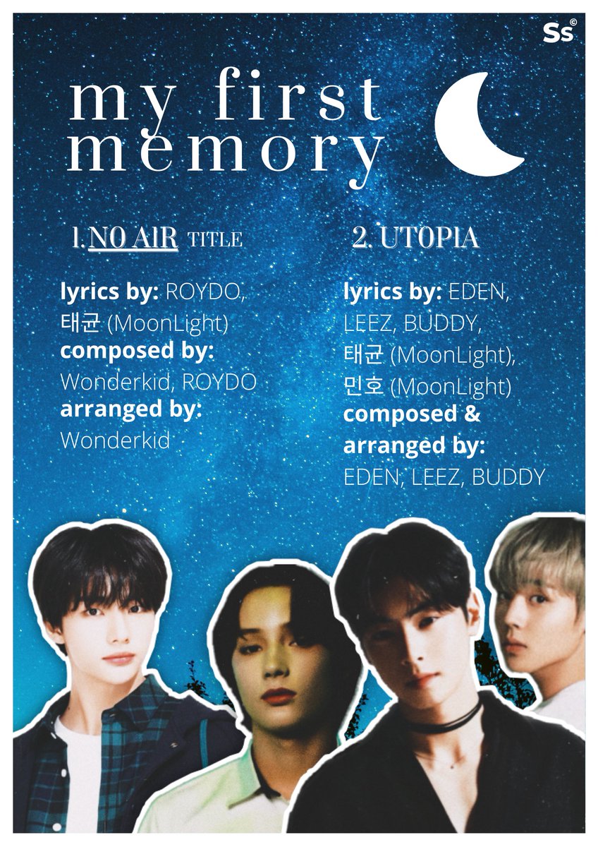 StarryskyC's tweet photo. MoonLight // my first memory <1st mini album> (TRACKLIST)
• 4 songs + pre-debut track (Aurora)
...29/03/21
#MoonLight #MoonLightdebut #myfirstmemory #1stminialbum #tracklist #noair #utopia #yourlight #orange #aurora https://t.co/K9jnH69hHj