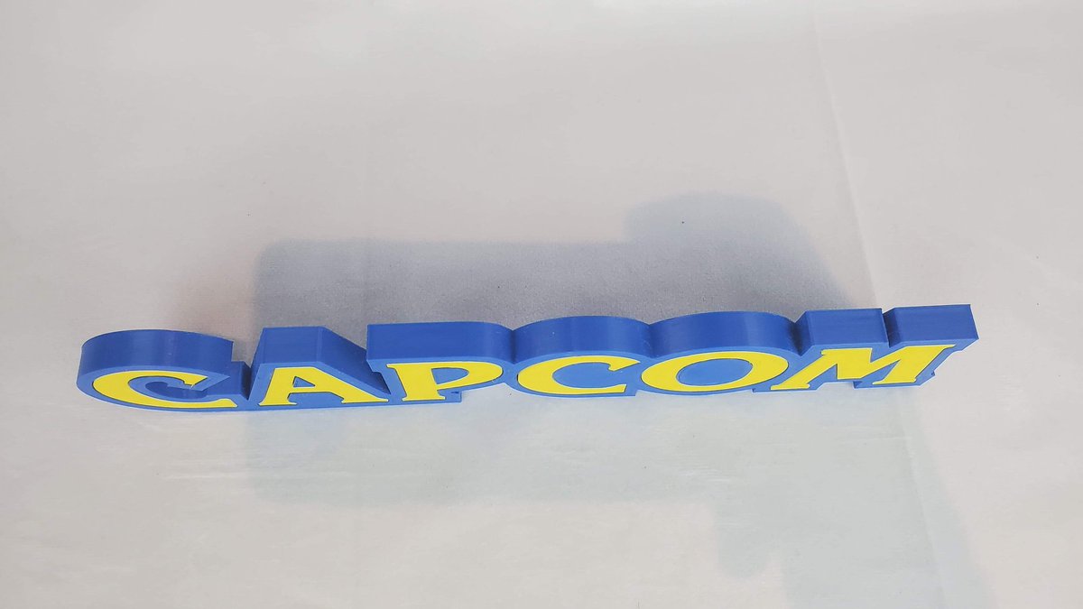 New #Capcom logo design.  If there's a specific logo your looking for let us know as we do custom order #3dprinting #warpzonecanada