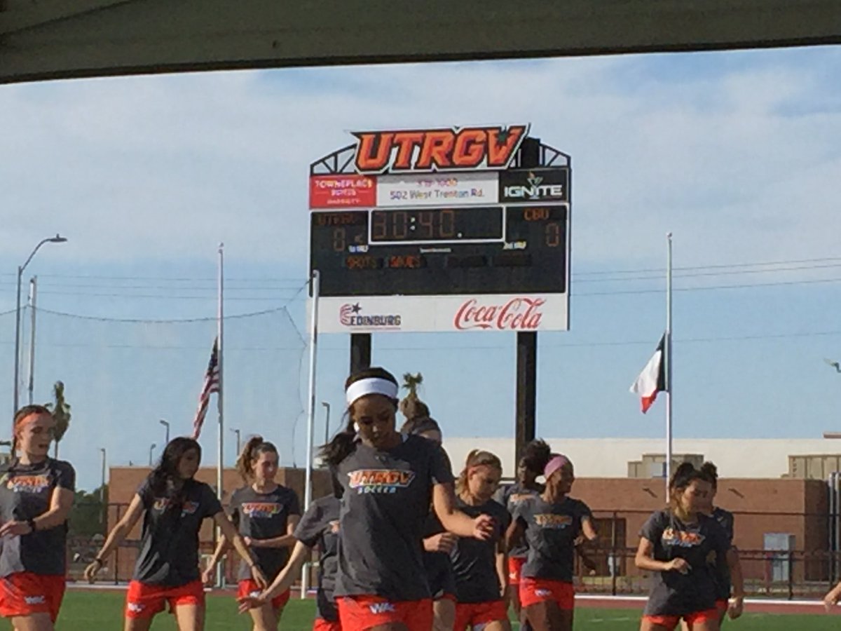 SoTxAthletix's tweet photo. #GameDayViews as #UTRGVwsoc hosts Cal Baptist in WAC play. #RallyTheValley https://t.co/hQama602V4