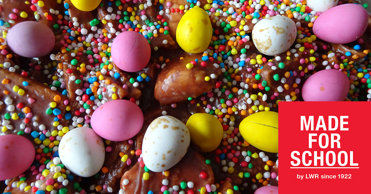 MadeForSchoolAU's tweet photo. A colourful sweet sensation is bound to impress your guests this Easter.  Head over to the blog for the recipe and have some fun in the kitchen with the kids. https://t.co/S5wS58lTaZ #EasterTreats #HomemadeGifts #SweetTreats #EasterEggFudge #MadeForSchool https://t.co/QEsoJEq70x