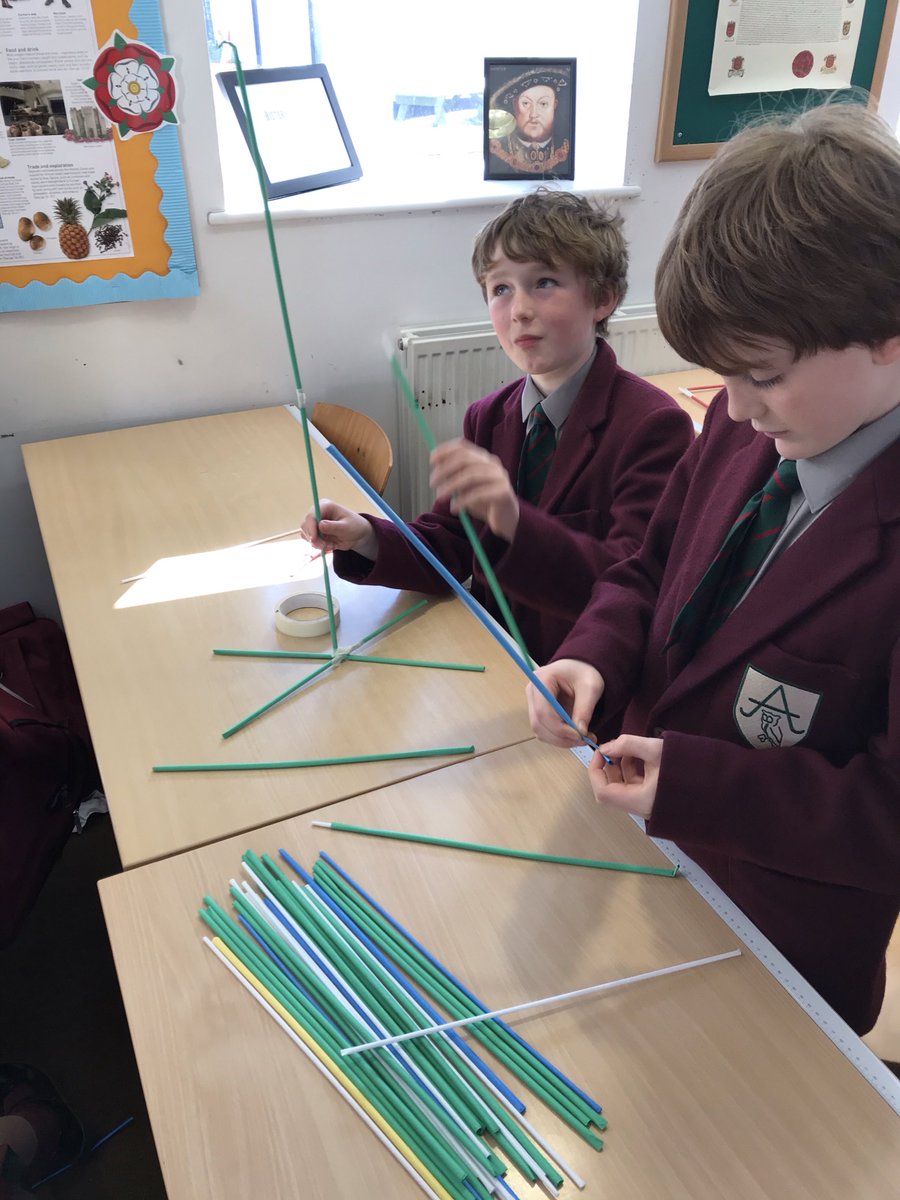 AshfoldSchool's tweet photo. In IPQ, Form 4 were given the task of collaborating and building a tower out of only art straws and masking tape. It had to be at least 1m tall and be able to hold up a tennis ball. It was supposed to be an egg but Mr Downie didn’t fancy yolk all over his classroom floor!#ashfold https://t.co/QKanvk8Daq