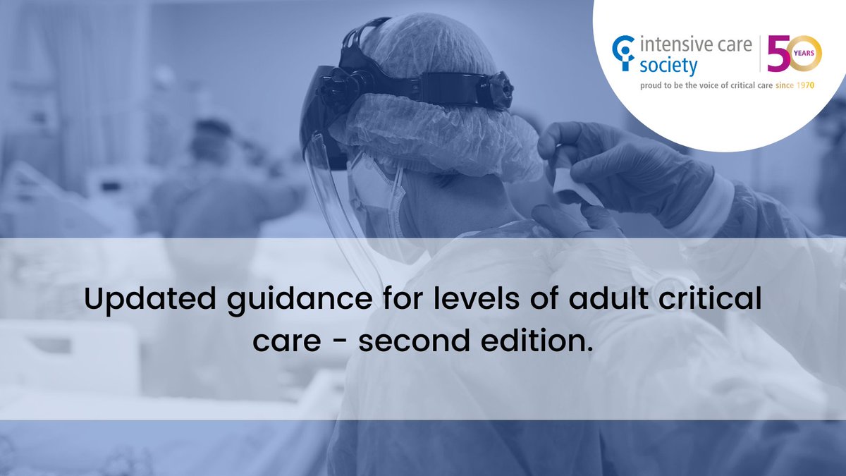 ICS_updates's tweet photo. Our latest guidance for Levels of Adult Critical Care to help provide a simplified approach to the way #intensivecare categorises levels of care 👉https://t.co/kgq7qbRUtf

Led by @D1975P with reps from @FICMNews @UKCCNA @theRCN @BACCNUK @CC_3N @CCC_Outreach @TheACPRC @UKCPA 💙 https://t.co/zHhI1u7Pmn
