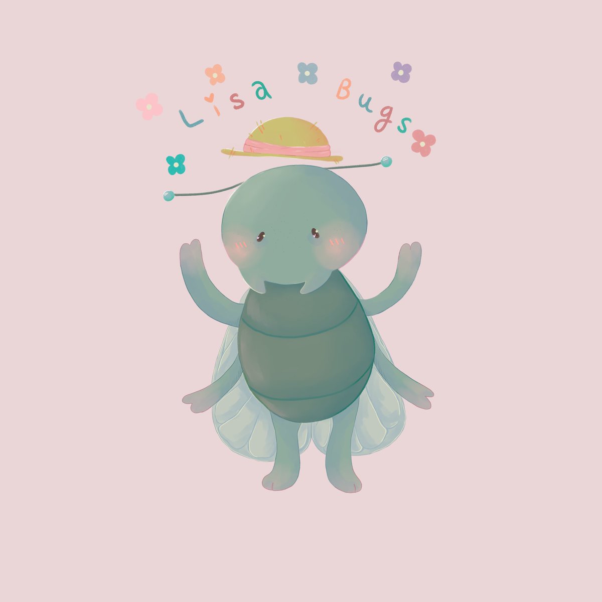 lisabugz's tweet photo. I made a new mascot!! They are a lil bug friend and I love them!!! https://t.co/yagKNTUJ6X