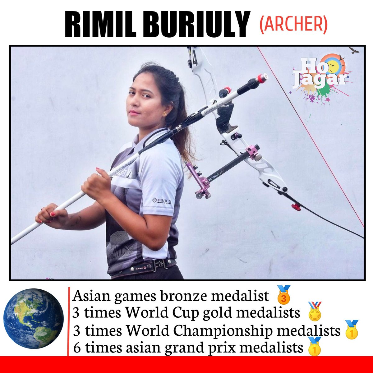birua123's tweet photo. Rimil Buriuly (born 9 January 1991) is an Indian sportswoman who competes in archery.
Rimil was part of bronze winning team in Women's Recurve event at the 2010 Asian Games held in Guangzhou, China between 12–27 November 2010.
#sportlife #Tribalgirl #HoCommunity #Jharkhand https://t.co/IHUJWpQjkh