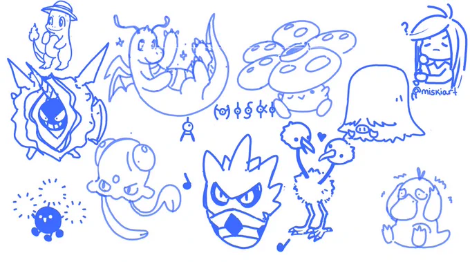 pokemon from memory from yesterday's charity stream! 