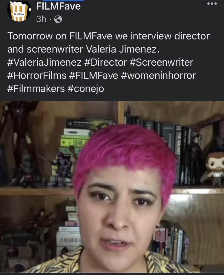 valjmdo's tweet photo. Tomorrow don't miss the fun interview I had with FILMFave to talk about my projects and other randomness about being a filmmaker #womeninhorror #filmfave https://t.co/ctawQoJjvh