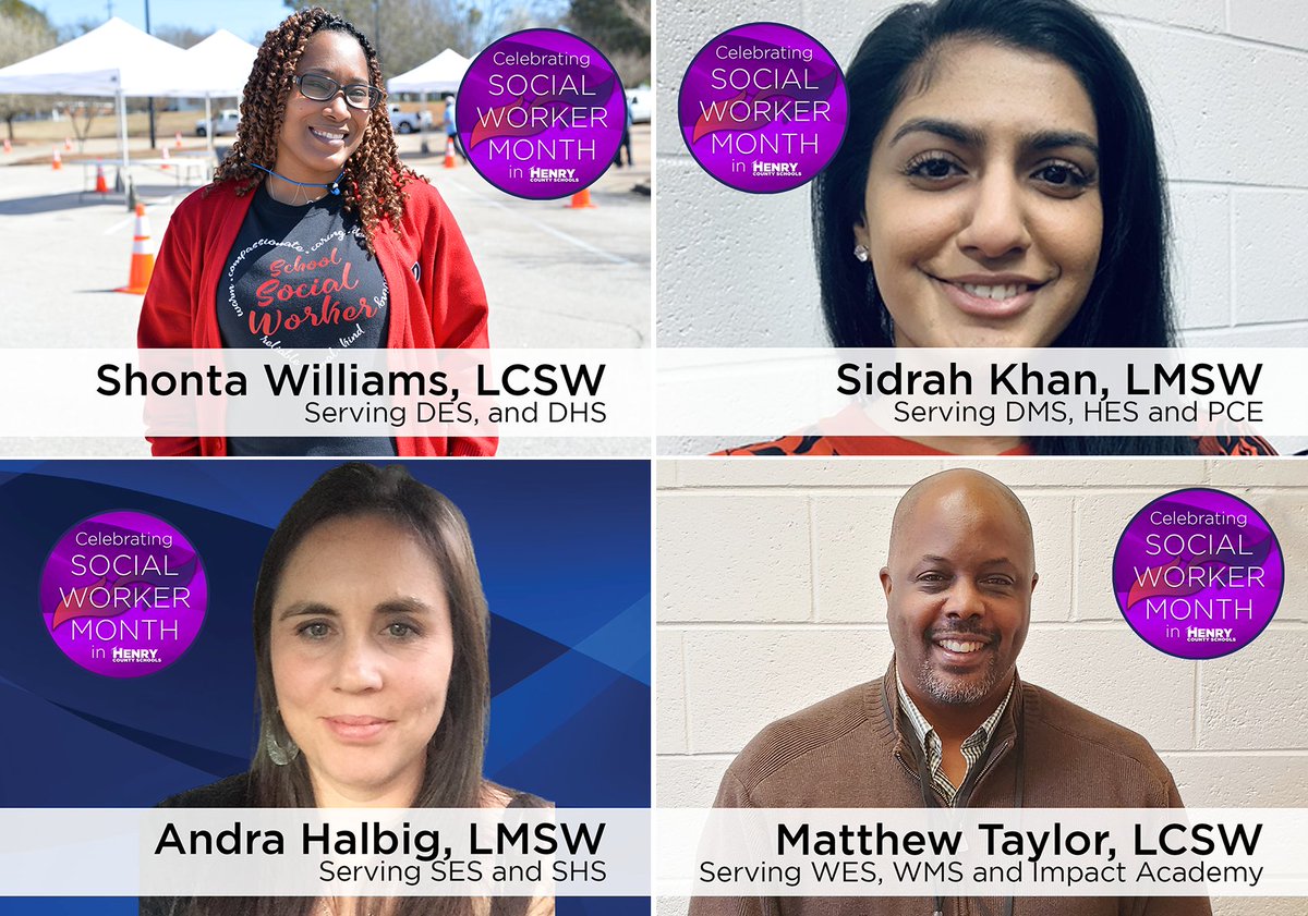 HenryCountyBOE's tweet photo. A huge shout-out to some incredible employees in our district, our social workers!  It's Social Worker Month!  #WeAppreciateOurSocialWorkers https://t.co/9NemBuK6hr