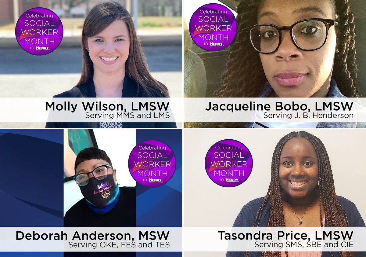 HenryCountyBOE's tweet photo. A huge shout-out to some incredible employees in our district, our social workers!  It's Social Worker Month!  #WeAppreciateOurSocialWorkers https://t.co/9NemBuK6hr