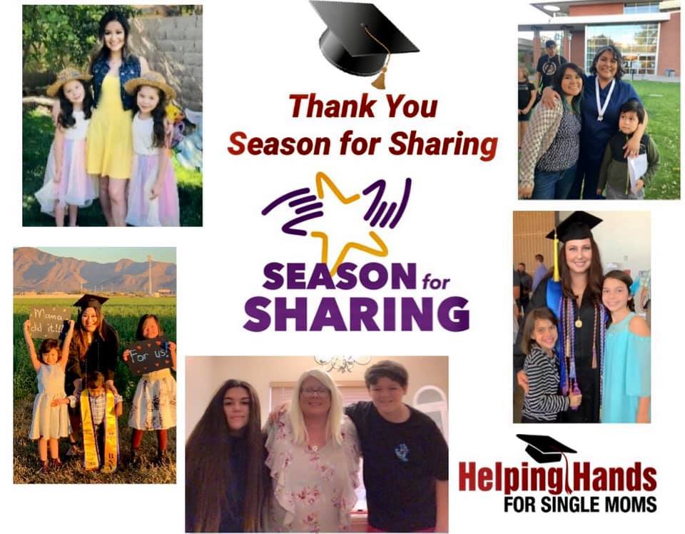 Singlemomsorg's tweet photo. For 10 years now, #seasonforsharing / @azcentral gifted 5 single mom college students w/ financial support, as they earn their degree. Thank You to all those who donated and made it possible. It hardly expresses our gratitude~but the photos show their joy! #TYThurs #SFS2020 https://t.co/b62uYwv1gl