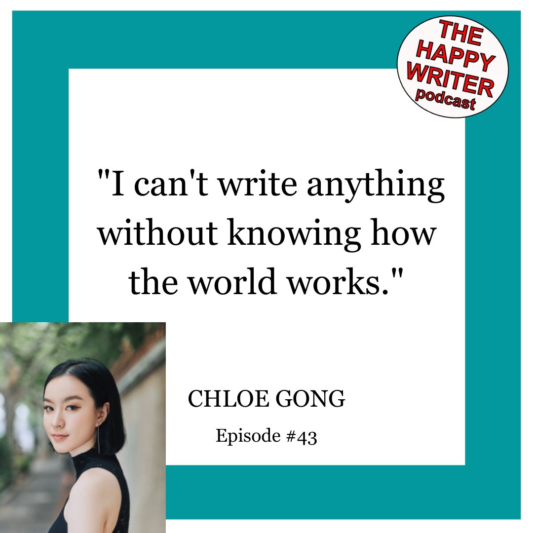 happywriterpod's tweet photo. From ep. 43 guest, Chloe Gong: "It's so interesting to me how the backdrop can really influence the story and the characters, and not just be the place where everything happens." 

Listen: https://t.co/oPnUcttLwl. 

#happywriter #thehappywriter #thehappywriterpodcast #chloegong https://t.co/cacYcc1ZKu