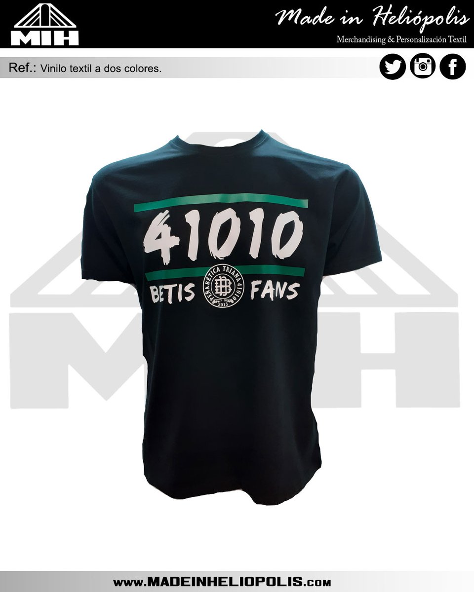 MIHeliopolis's tweet photo. Camiseta en vinilo textil a dos colores para @pb.triana41010 #MadeInHeliopolis #Serigrafía #Vinilo #Bordado #Sublimacion #PersonalizacionTextil #Merchandising #Heliopolis #Sevilla #Triana #Betis #41010 https://t.co/hyVFljxxPd