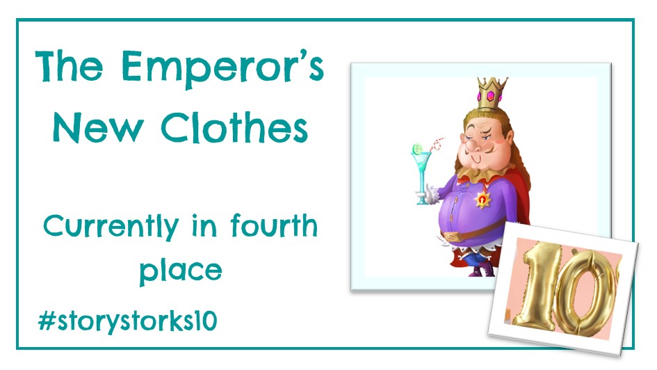 storystorks's tweet photo. Today in fourth place is The Emperor's New Clothes!  With one day to go, the top three are Cinderella, The Elves and the Shoemaker and Beauty &amp; the Beast.  One more day to vote for your favourite fairy tale!  #storystorks10 #kingston https://t.co/gdMFLqYaZI https://t.co/O2iDstDETg