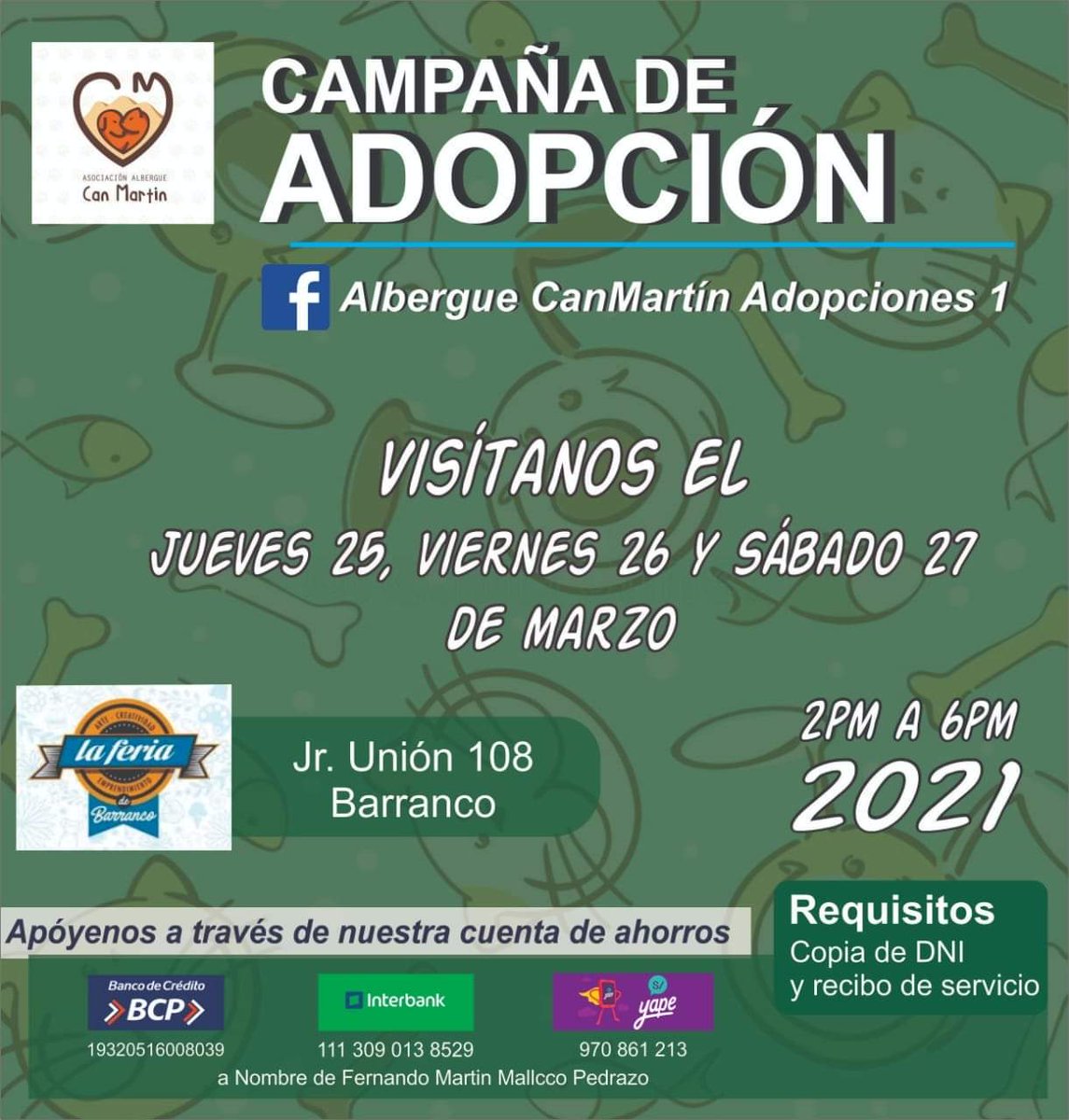 LoboScorpio's tweet photo. [Campaña de #Adopción 🐶🐱] De CanMartín en La Feria de Barranco. Adopta, apadrina, dona, difunde 🙏 @VanessaSaba75 @ClaudiaCisneros @LuciaOxenford @Mabel_Huertas @AnahiDeC @Vanessa_Lopez09 @FatimaTV @TatianaAstengoB @MelissaPeschier @Paola310 @LourdesBrninzo1 #AdoptaNoCompres 🤗 https://t.co/B592Bcd8BE