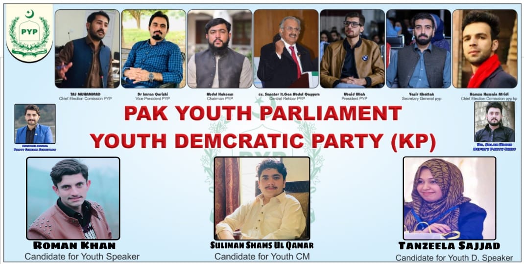 PYPforyouth's tweet photo. Important Announcement..

Finally Pak Youth  Parliament Khyber Pakhtunkhwa Youth Justice Party And Youth Democratic Party Announced There Candidates For Upcoming Elections Of Youth CM, Youth Speaker And Youth Deputy Speaker for session 2021-22..
#Pyp4youth
#PYP4pakistan https://t.co/ptOKuGa1St