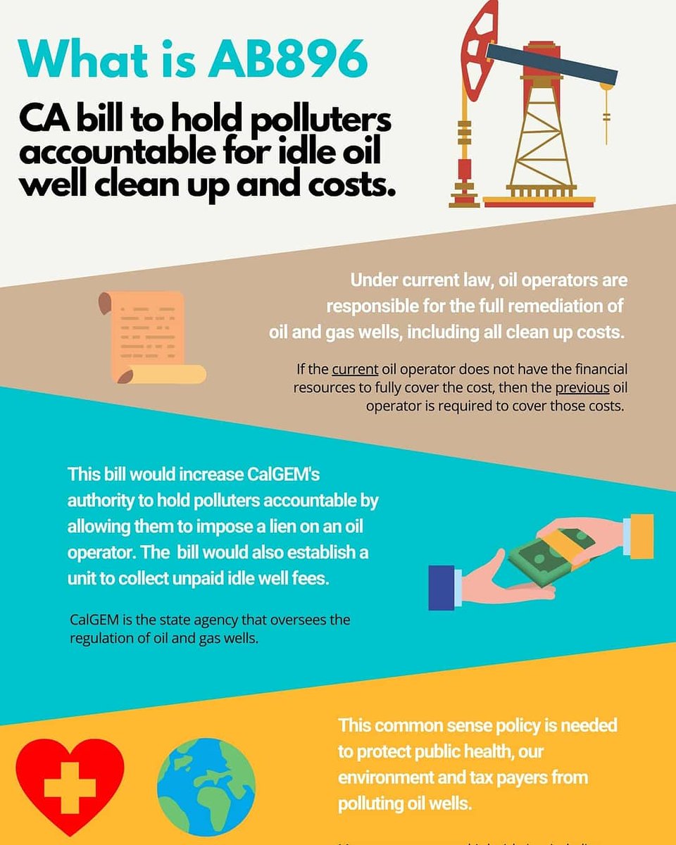 monicaembrey's tweet photo. Good news!! 🎉 #AB896 passed through the Assembly Natural Resources committee this morning. This bill will provide #CalGEM more authority to hold polluters accountable to #CleanUpOilWells and protect #publichealth and our environment
Thank you @asmstevebennett for your leadership https://t.co/dV26CNfKAm