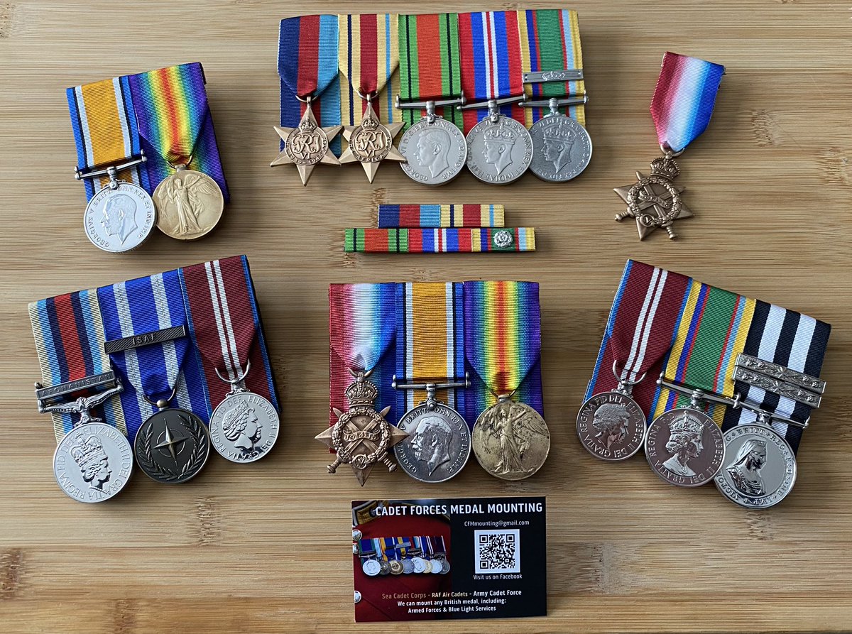 CFMmounting's tweet image. This weeks deliveries #medals #CFMmounting #CFMM #CadetForces #Cadets #ARMY #NAVY #RAF #ATC #RAFAC #ACF #SCC #CourtMounted #SwingMounted #WW1 #WW2