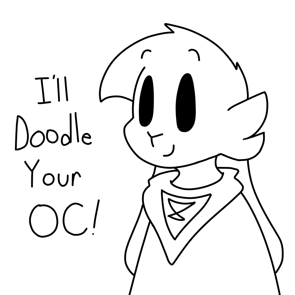 I'll Doodle Your OC!

To Join:
Like and Retweet this post!

Follow me! (new followers welcome!)

Send a ref of the character in the replies!