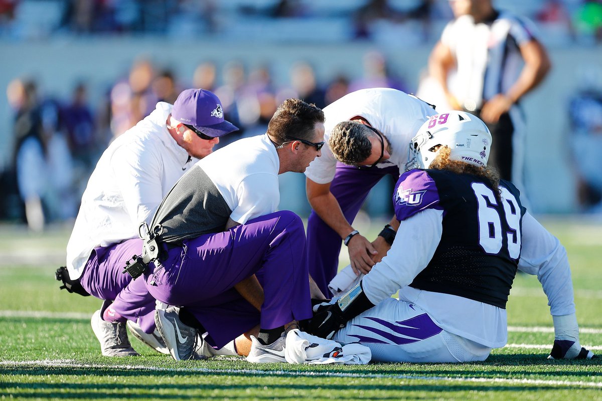 ACUFootball's tweet photo. Happy Athletic Training Month to @CoryDriskill and our entire Sports Medicine staff who work tirelessly behind the scenes to get us ready to compete every day! https://t.co/PEieHf4Cl8
