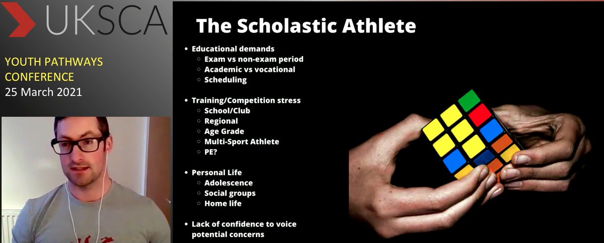 How can we manage the 'scholastic athlete'? Multiple competing demands, multiple stakeholders! <a href="/athleticevouk/">The Athlete Academy</a> <a href="/UKSCA/">UKSCA</a>