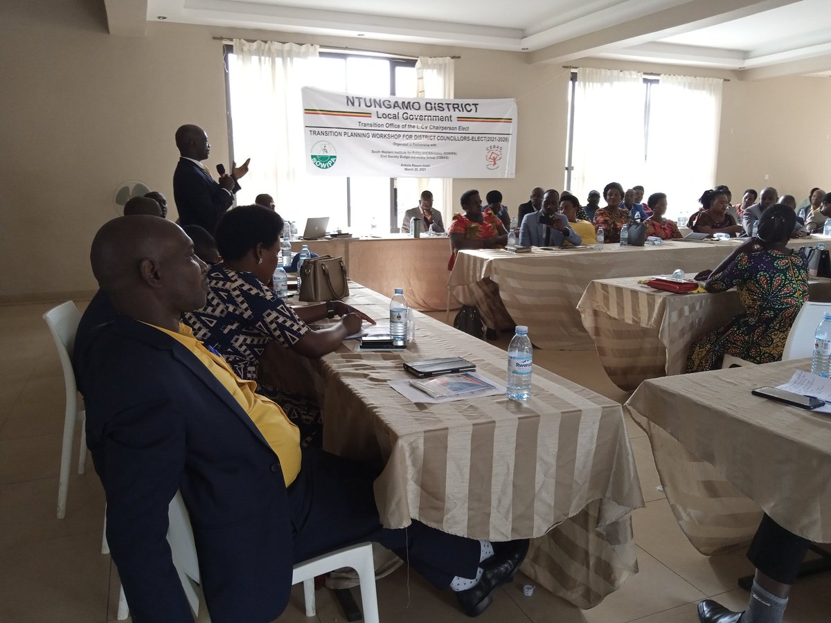 Ntungamo District Councillors elect met today at Ankole Resort and Spa to brainstorm on the Action Plan during their first 100 days of their 5 year term