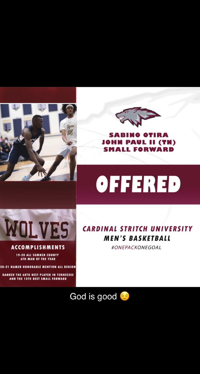 Young_beano's tweet photo. Blessed to receive my first Offer from @MBB_CSU_Wolves GO WOLVES!! @CoachMJohansen @JPII_MBB https://t.co/7kg6DsguML