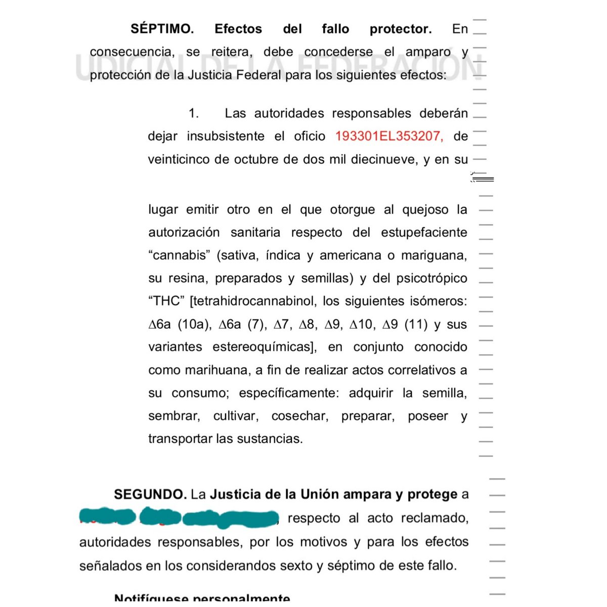 Les comparto que tramité con éxito (para un cliente) el primer amparo en Tamaulipas para el uso lúdico de la #mariguana #cannabis #CannabisNews #marihuana #CannabisCommunity #CannabisLegale #cannabisculture #Reynosa #Tamaulipas