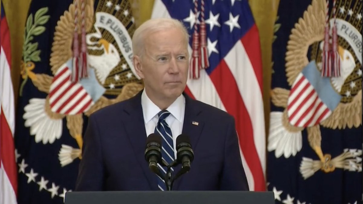 Referring to the difficult choices migrants make, <a href="/JoeBiden/">Joe Biden</a> refers to his great-grandfather getting into a coffin ship to leave Ireland. “They left because of what the Brits were doing,” he says. <a href="/rtenews/">RTÉ News</a>