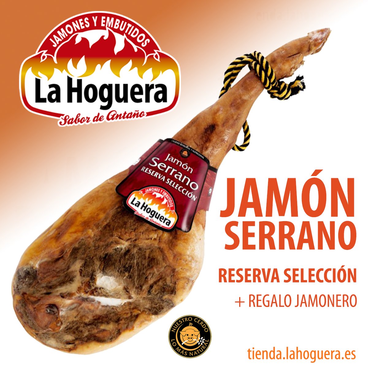 ELaHoguera's tweet photo. El Jamón Serrano Reserva Selección se elabora de manera artesanal controlada en todas sus fases (engorde, despiece, curación) que garantiza su calidad.
Jamonero de regalo.🎁
🛒 https://t.co/q4SjbbMevS
#EmbutidosLaHoguera #JamonSerrano #JamonReserva #SabordeAntaño #Jamon https://t.co/gz3kNZLanw