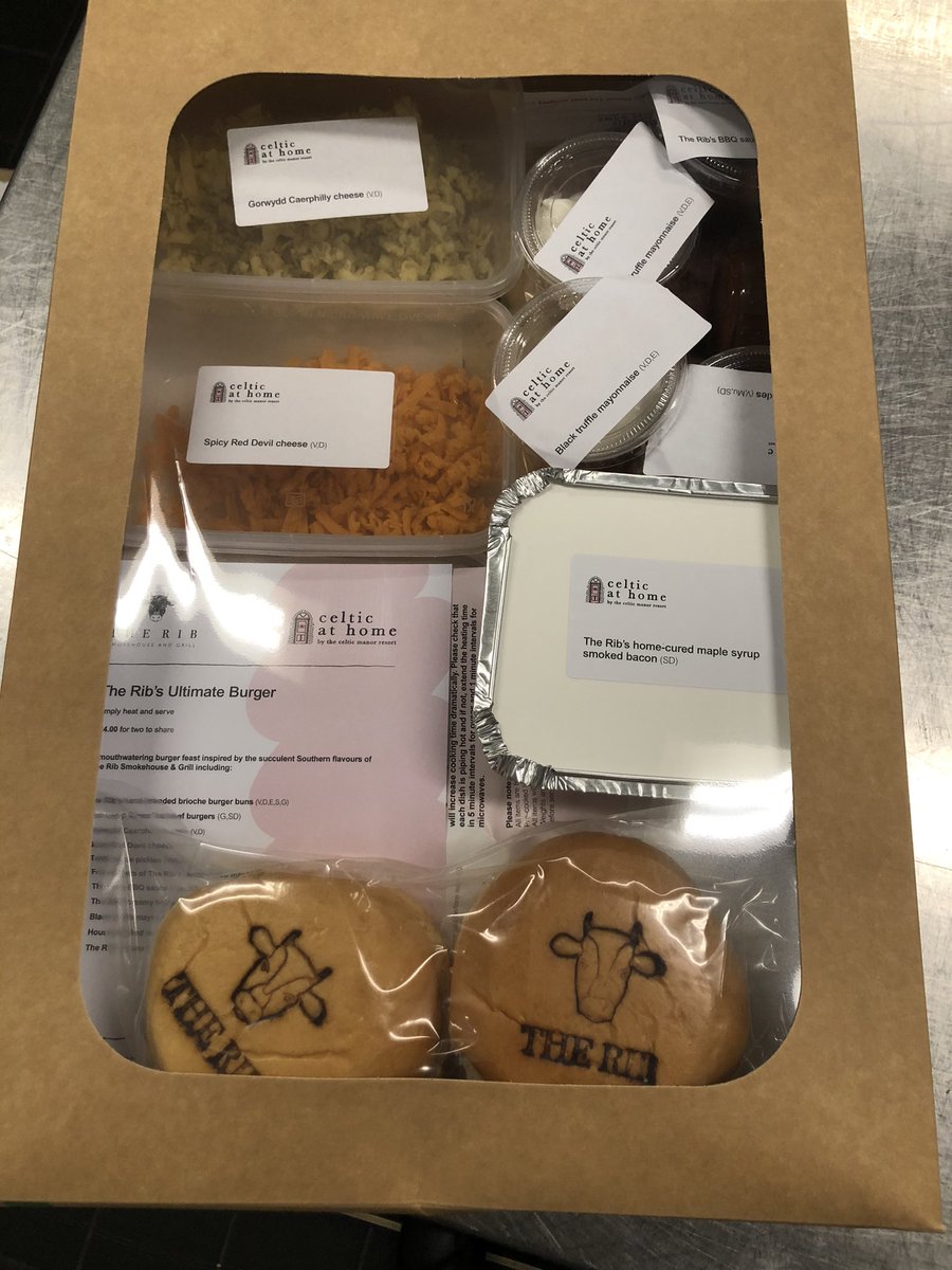 MattBarnby's tweet photo. The Rib’s Ultimate Burger Box, looking forward to trying one of these  @TheCelticManor #celticathome https://t.co/YAxxm2LJYB