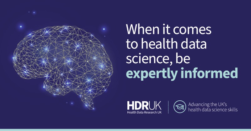 HDRUKLearning's tweet photo. Follow us today and watch out for our free bite-size videos on essential health data science topics to power up your knowledge with the subject matter experts. https://t.co/tMOhJwhCon