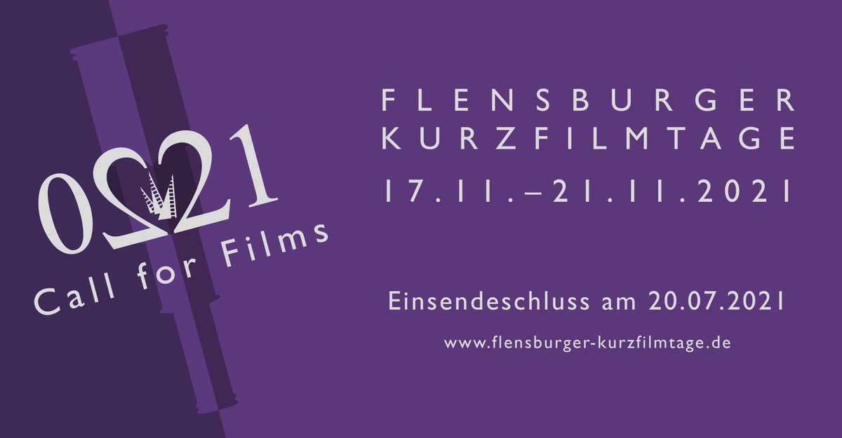 Schickt uns Eure Filme für den Wettbewerb der Flensburger Kurzfilmtage 2021! 🎥
Einreichen könnt ihr eure Filme über shortfilmdepot.com. 💻
Mehr Infos dazu auf unserer Website! 😊

Einsendeschluss ist der 20. Juli.2021.