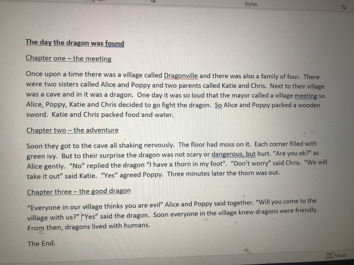 Imbatman1's tweet photo. @yr3melthamce you must be doing teaching right because Alice came home and wrote a story in her room instead of playing. https://t.co/JfRagHVmSq