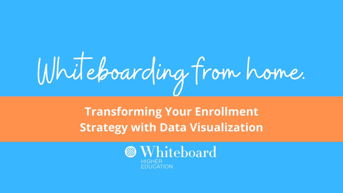 GoWhiteboard's tweet photo. We're discussing how to transform your #enrollment strategy with data visualization in the latest chat in our series, Whiteboarding from Home: https://t.co/qsLM0PF7GL #EMChat #highered #GoWHE https://t.co/R2ZNLiUNjS