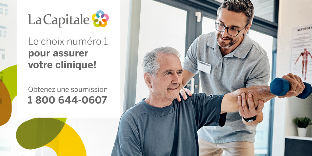 physioquebec's tweet photo. Saviez-vous que @La_Capitale  offrait des produits d'assurance personnalisés pour votre clinique?
Obtenez une soumission en ligne dès maintenant : https://t.co/k1PdJd63Qz ou informez-vous auprès de leurs agents. https://t.co/2iaClk5N6s