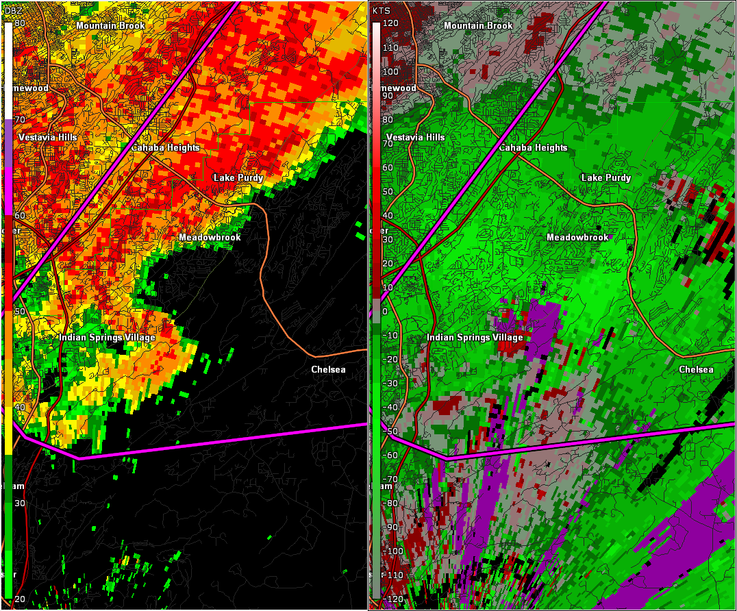Nws Birmingham Tornado Emergency Radar Confirmed Tornado With A History Of Producing Damage Is Moving Down The Sr 119 Corridor Toward Meadow Brook Inverness Lee Branch Businesses Need To Expedite Their