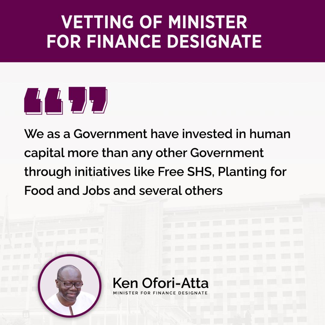 OoooKuntu's tweet photo. We as a government have invested in human capital more than any other government through initiatives like free SHS, Planting for Food and Jobs and several others - Ken Ofori-Atta.
#KenIsBack https://t.co/95LNtGvraR