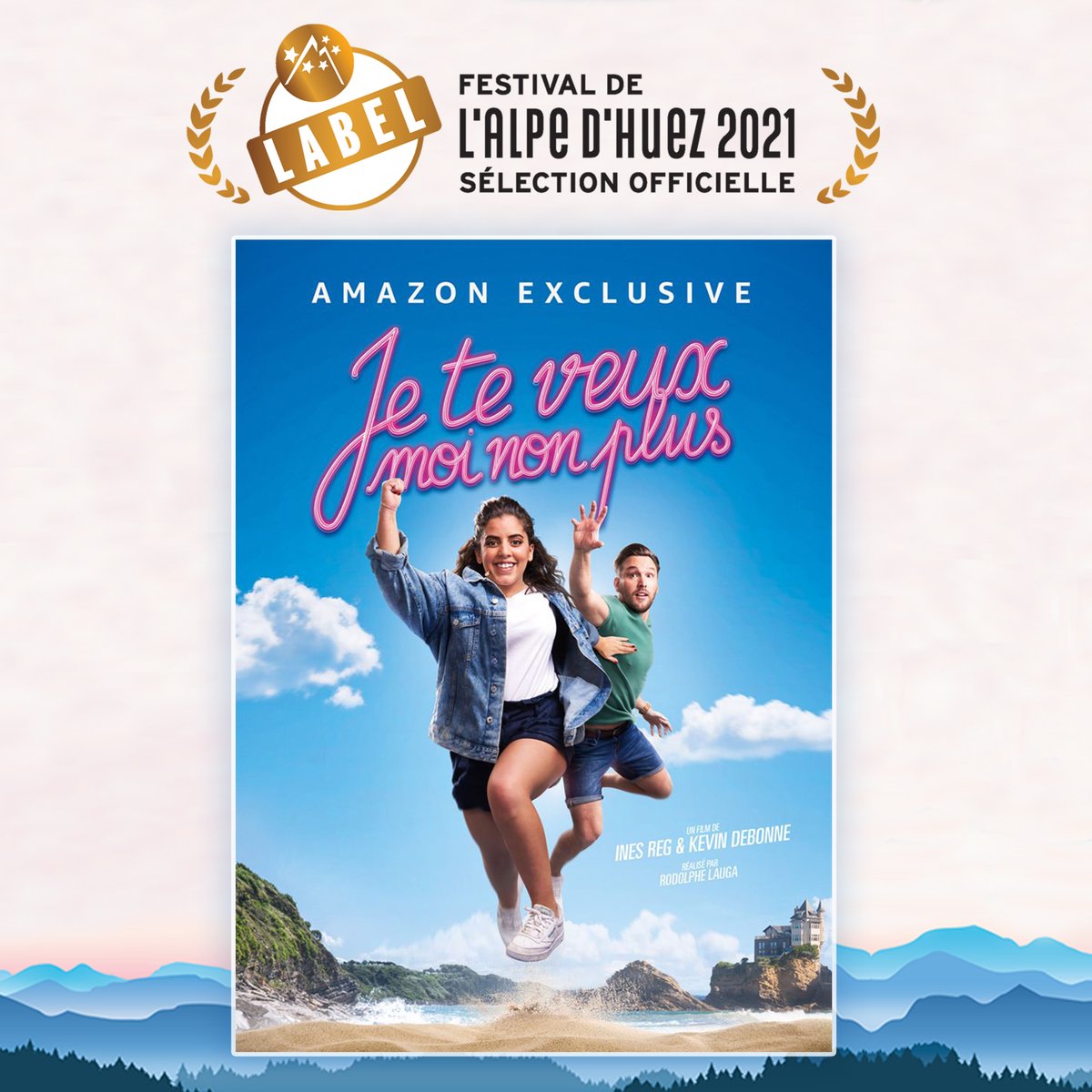 Festivalpedhuez's tweet photo. Label #FAH2021 Sélection Officielle @festivalpedhuez :
A découvrir la comédie romantique & générationnelle « Je te veux, moi non plus » un film d’Inès Reg & Kévin Debonne, réalisé par #RodolpheLauga en ligne sur @PrimeVideoFR dès le 26 Mars !
#RionsMasqués #MonkeyPackFilms https://t.co/XkJbprQrJM
