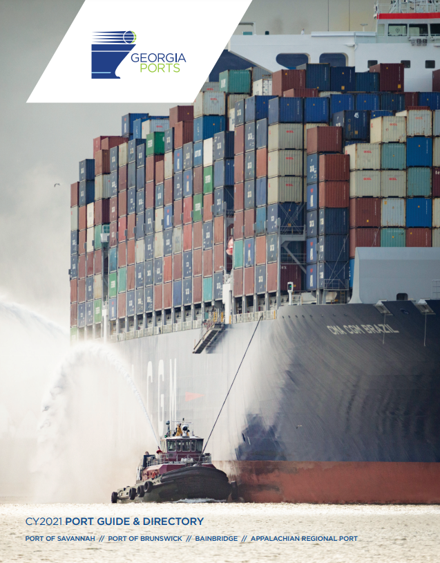 GaPorts's tweet photo. Take a look through @gaports CY2021 Port Guide and Directory, which provides helpful information and terminal capabilities for each GPA facility. Read more: https://t.co/SsArfOdaq2. #georgiaports #gaports #portguide #directory #ports #logistics #shipping #transportation https://t.co/VQ1nb5YFMG
