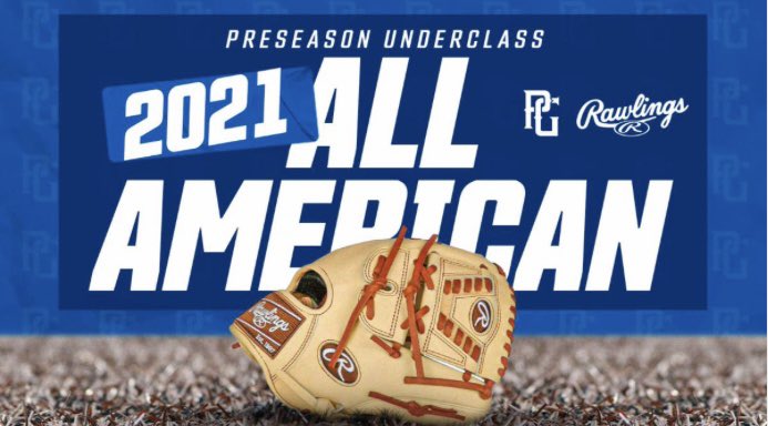 Thank you <a href="/PerfectGameUSA/">Perfect Game USA</a> <a href="/RawlingsSports/">Rawlings Baseball</a> ! I am very honored to be selected as an All American 🙏