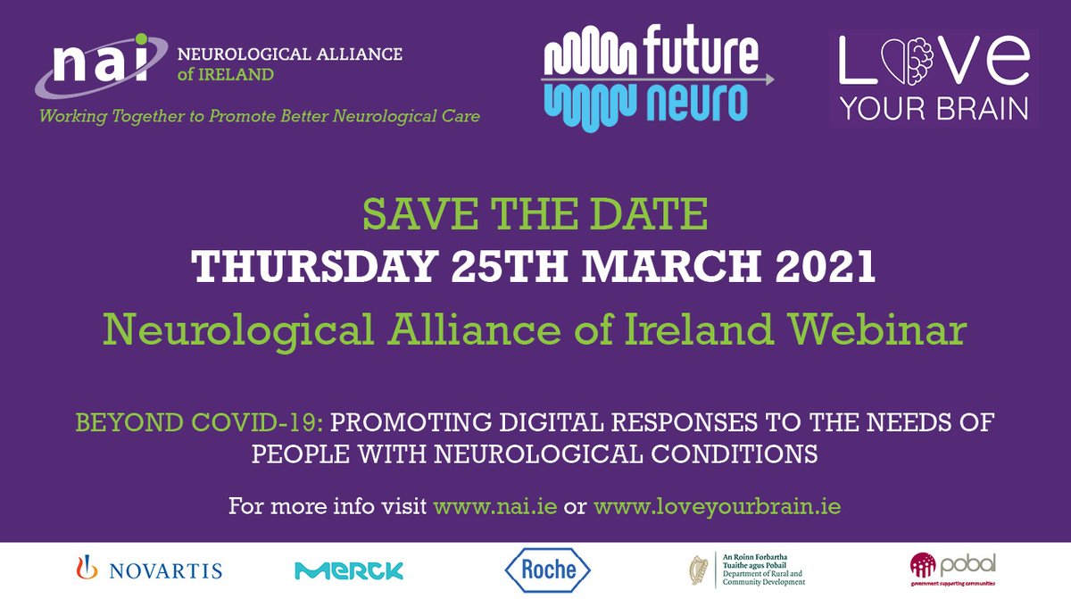 naiireland's tweet image. A recording of yesterday&apos;s webinar &quot;Promoting Digital Responses to the Needs of People with Neurological Conditions&quot; is now available - email mrogers@nai.ie for access details🤗💻
#LoveYourBrain2021 #BrainAwarenessWeek2021