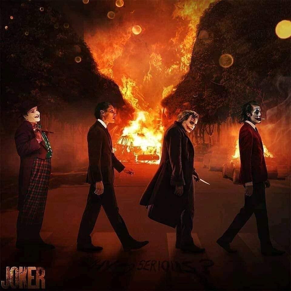 Ulenka29's tweet photo. If would Jokers created musical
a band💥💥💥 #MarvelxDC https://t.co/dGyQMmcaKd