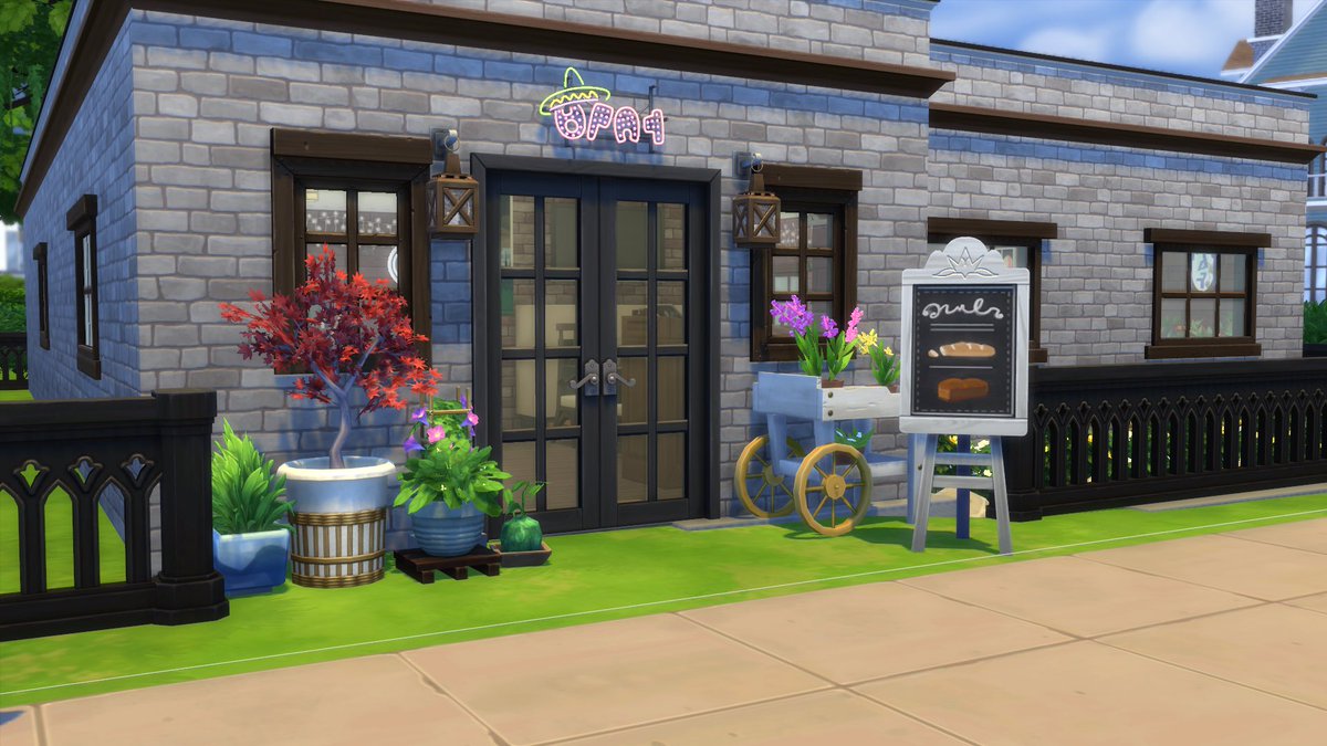 TheBrownSimGirl's tweet photo. Some more pictures from my cafe build that I made on stream. You can find this in the gallery under TheBrownSimGirl. 
#ShowUsYourBuilds @TheSims @TheSimCommunity @simscom_asia https://t.co/IZDBRtWUax