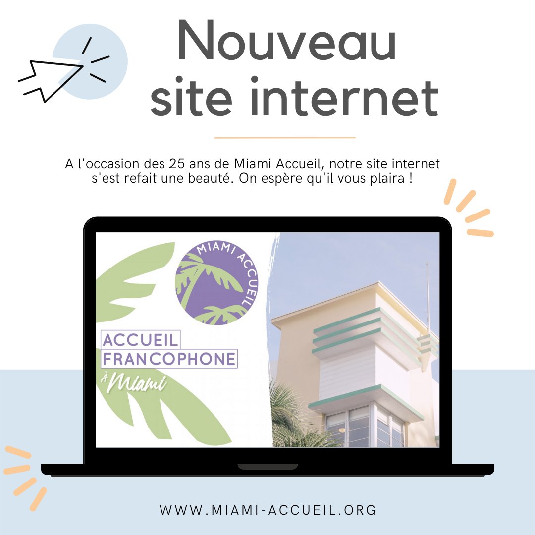 MiamiAccueil's tweet photo. Le 28 février 2021, Miami Accueil a fêté ses 25 ans !

Pour l'occasion, notre site s'est refait une beauté !

Merci à La loge LB, Studio Kiya et @MIA_PHOTOS

Merci aux adhérents et aux bénévoles qui font vivre l'association 

https://t.co/bmkTxpkUcc

 #fiafe #formidablereseau https://t.co/KGi1gzZCAA