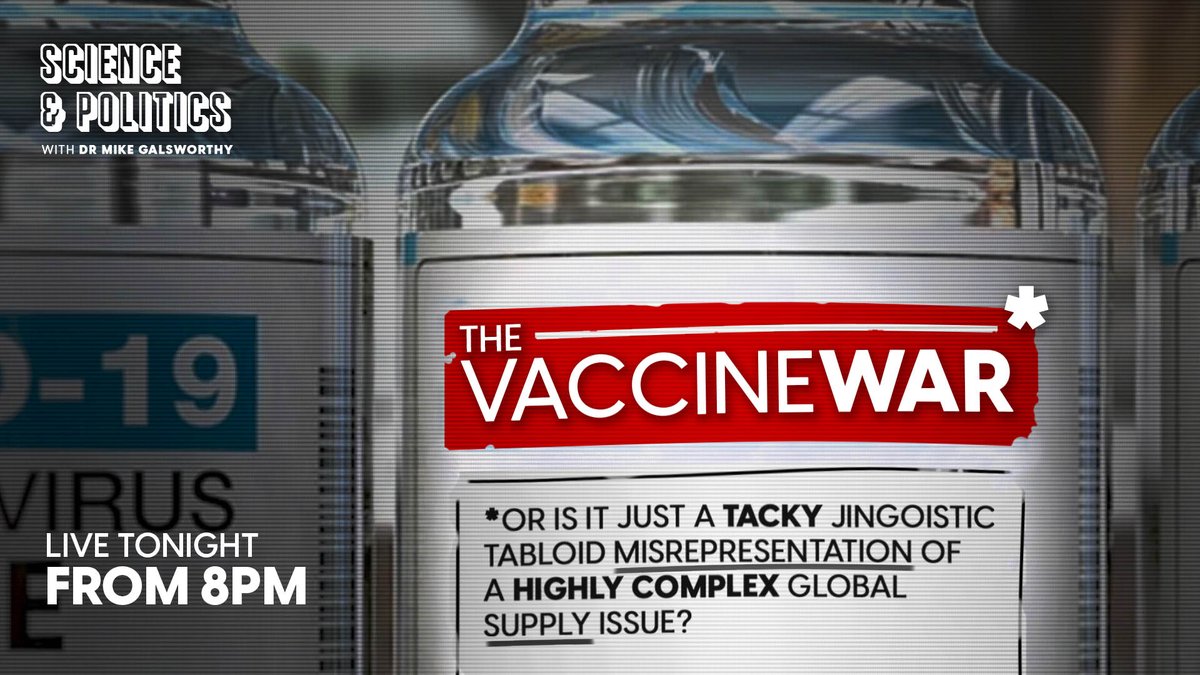 BylineTV's tweet photo. TONIGHT on #ScienceAndPolitics with @mikegalsworthy:
The Vaccine War & Cancel Culture, just WHO and WHAT should we believe?
Join Mike, @martinmckee & @vanityvonglow LIVE from 8PM: https://t.co/grMX5EWSwk https://t.co/aJIYULqN9b